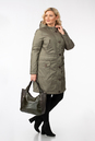 Женское пальто из текстиля с капюшоном 1001253-2