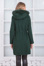 Женское пальто из текстиля с капюшоном, отделка песец 3000547-4