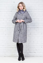 Женское пальто из текстиля с воротником, отделка чернобурка 3000559-2
