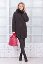 Женское пальто из текстиля с воротником, отделка песец 3000565