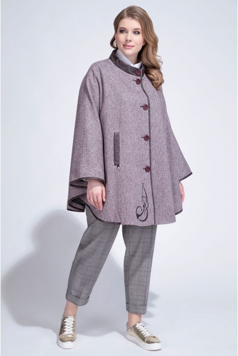 Женское пальто из текстиля с воротником 3000767
