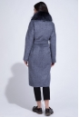 Женское пальто из текстиля с воротником, отделка енот 3000835-4