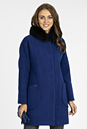 Женское пальто из текстиля с воротником, отделка песец 3000841
