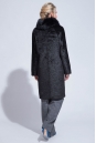 Женское пальто из текстиля с воротником, отделка песец 3000850-3